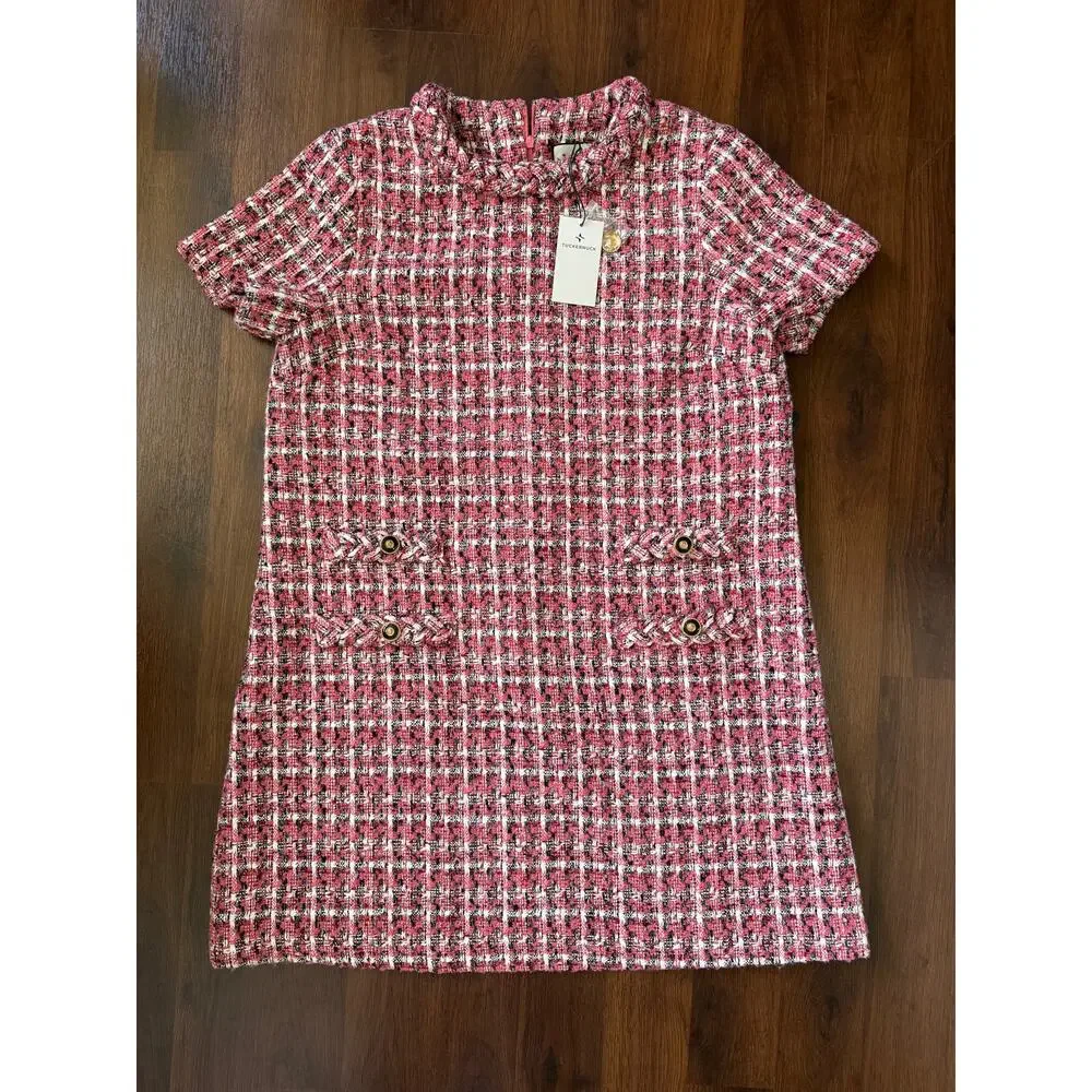 Tuckernuck NWT Magnolia Tweed Jackie Shift Dress Pink Sz XXL Career Professional